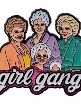 Girl Gang Colorful Enamel Pin - The Golden Girls 1985 Sitcom Enamel Metal Pin